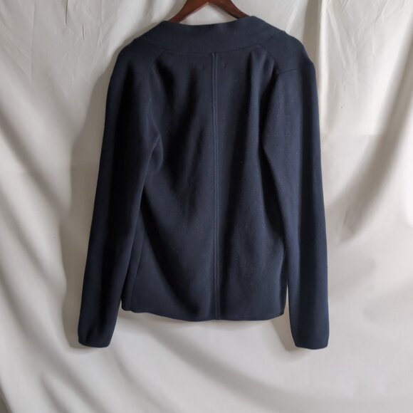 LE31 Simons Men's Navy Open Front Cardigan, Small - Picture 2 of 6